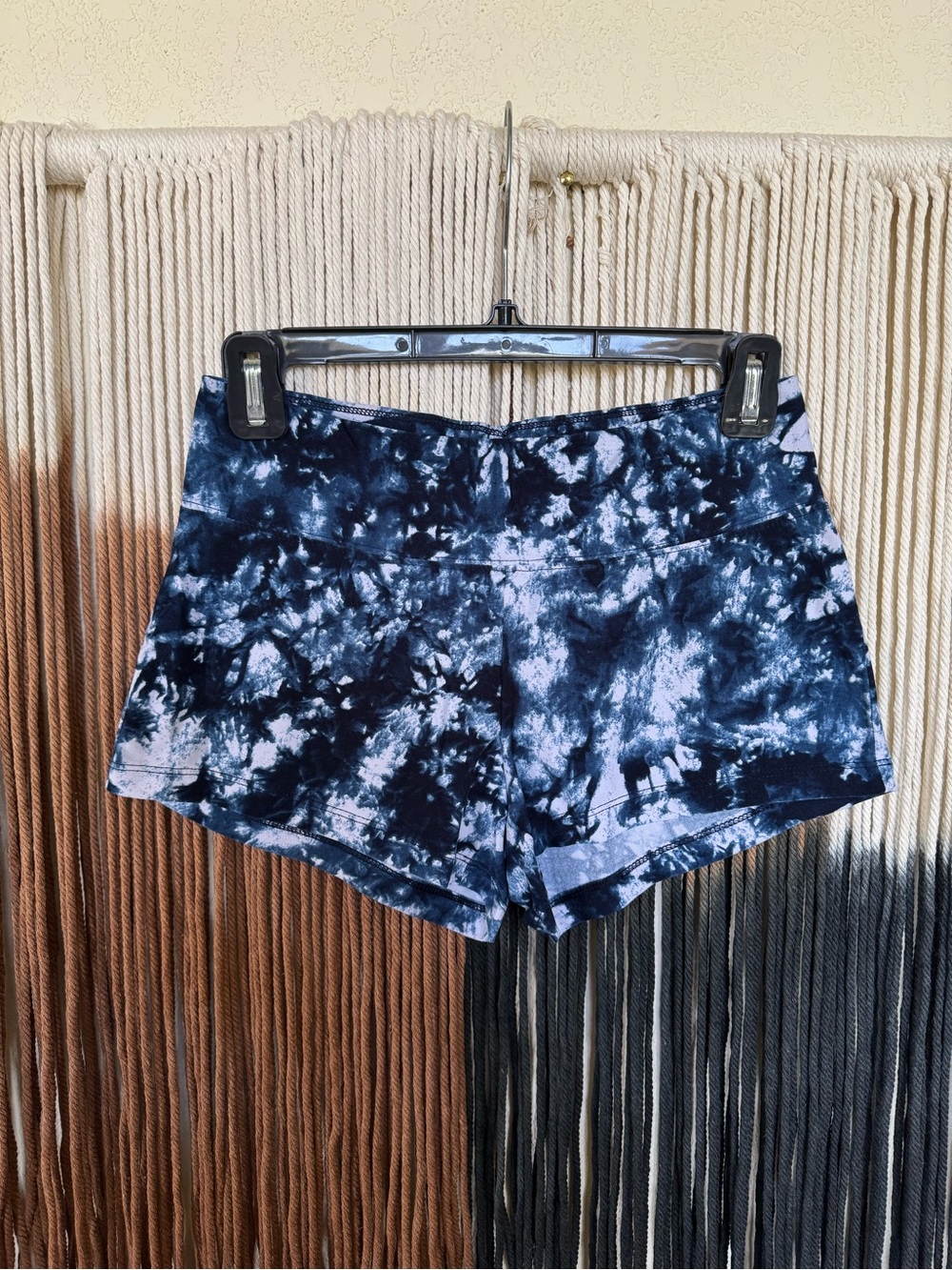 Blue and white No Boundaries tie-dye shorts; perfect condition and SUPER soft!